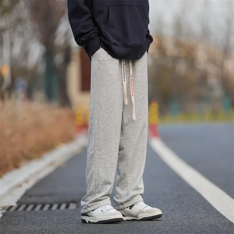 Men's Pants Grey Black Sports Men Oversized Fashion Baggy Wide Leg  Streetwear Loose Sweatpants Mens Joggers Trousers M-2XL