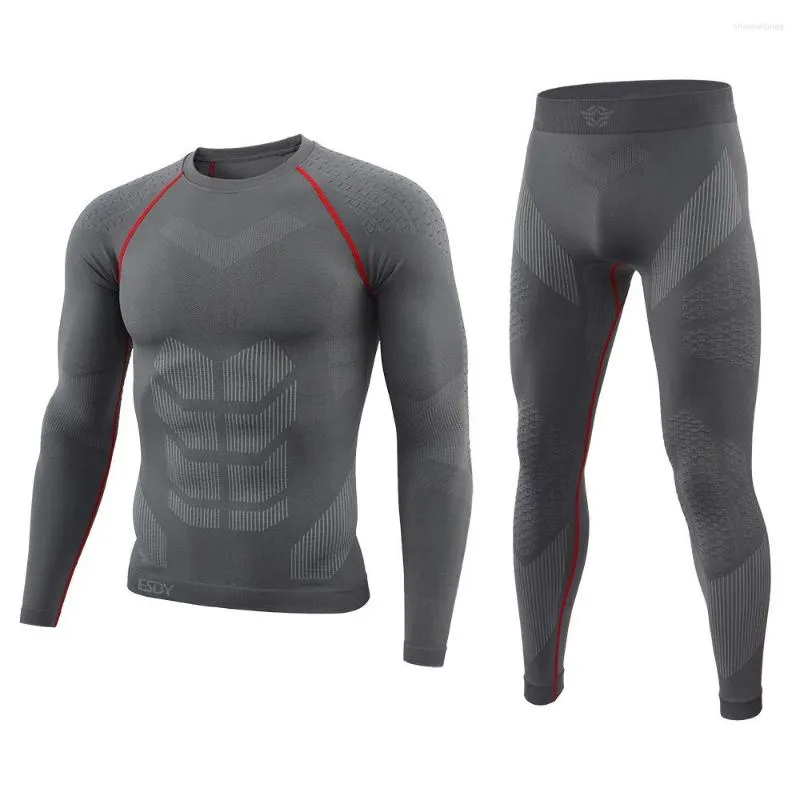 Sous-vêtement thermique pour hommes, ensembles sans couture, marque de sport, Fitness, costume Yoa, chaud d'hiver, Runnin Ikin Bike tactique Lon Jons Termal