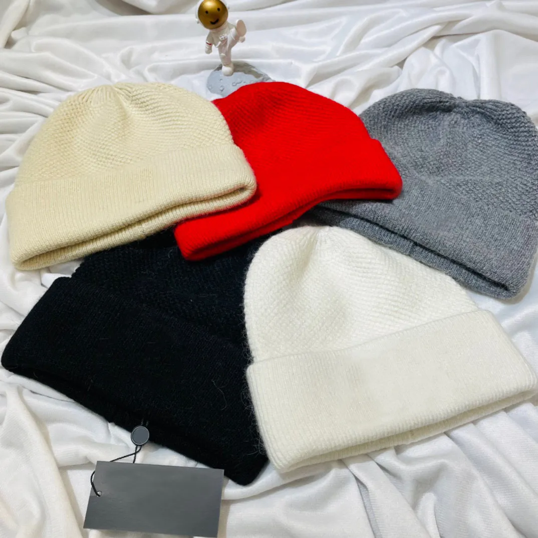 Wool Beanie Hat Skull Caps Red Plain Winter Warm Ski Cap Hats Boanies Black Wit Dames