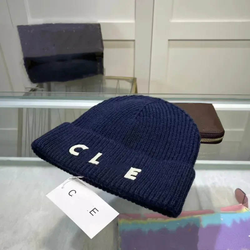 Marca masculina gorro outono feminino e designer inverno crânio bonés nova carta casual bordado chapéus de malha chapéu de alta qualidade boné