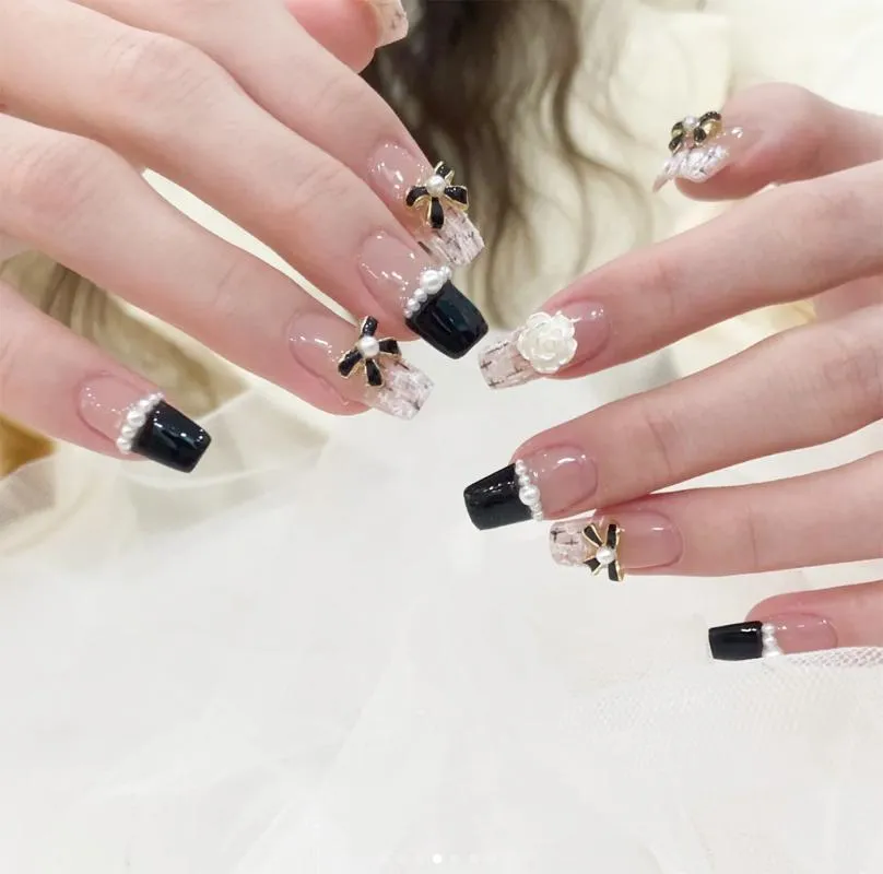 Pearls Nail Decor White Round, Diseños De Uñas Con Perlas