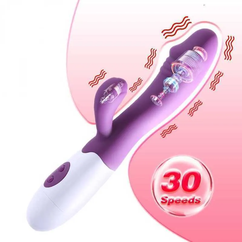 Masturbateur féminin à 30 vitesses, vibrateur point G pour Couples, gode lapin, clitoridien Vaginal pour femmes