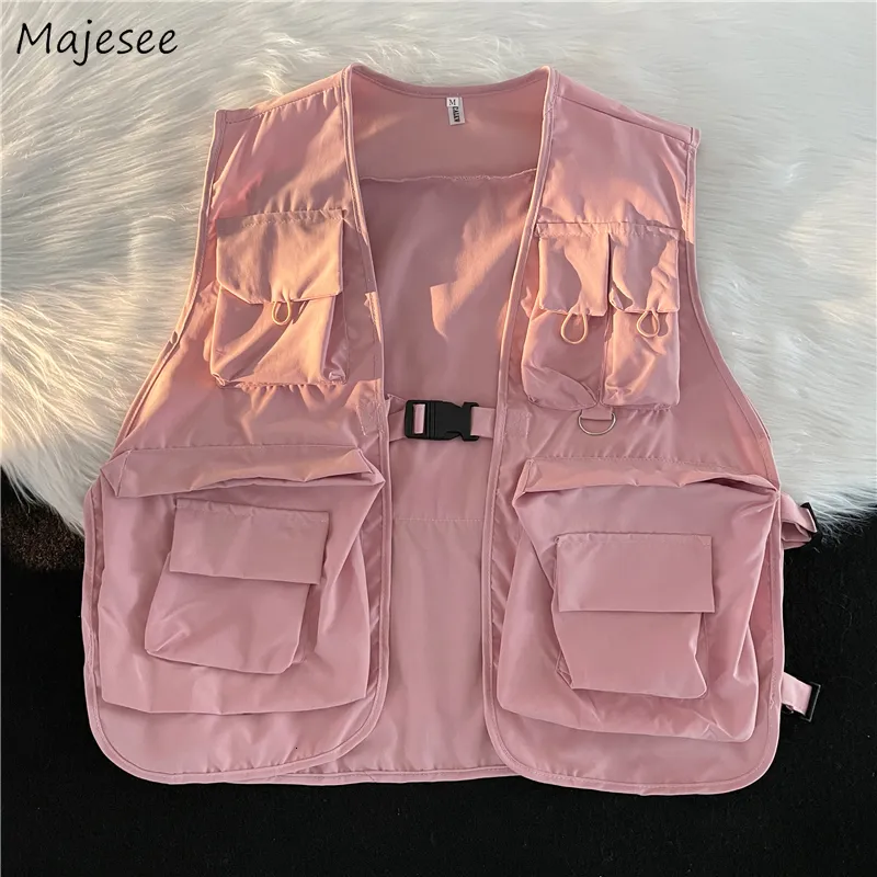 Men's Vests Vests Men Multi Pockets Cargo Clothing Summer All-match Handsome Japanese Thin Chic Fashion Casual All-match Stylish BF 230822