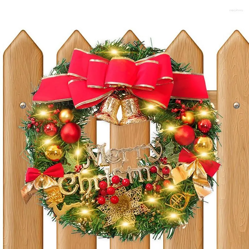 Fiori decorativi ghirlanda natalizia con luci decorazioni ghirlanda illuminata a 20 led color caldo per