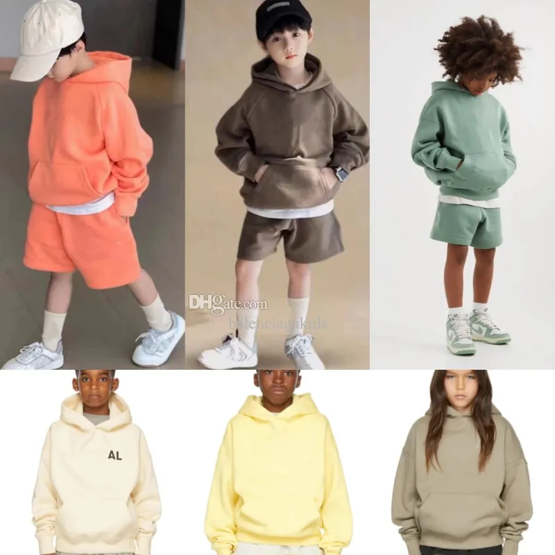 ESS Baby Warm Hooded Hoodies Kinderen Sweatshirts Toddler Girls jongens Kleding Chirldren Streetwear Designer Loose Hoodies Tops Coats