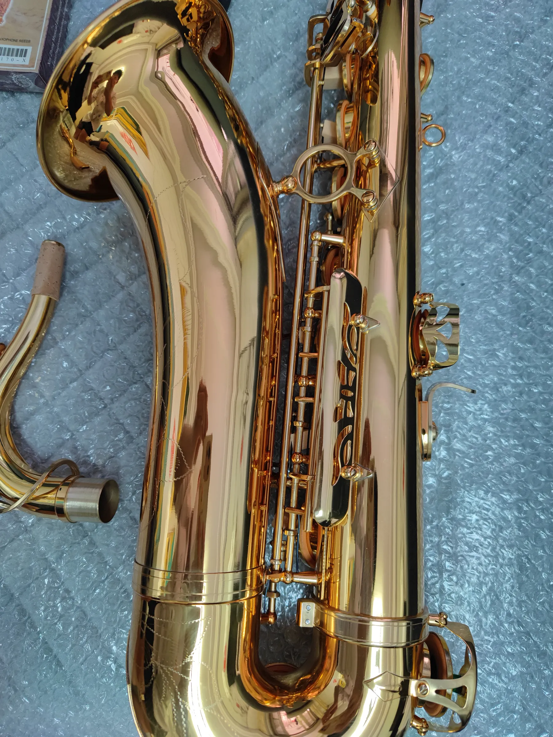 Brass vergulde B-key professionele tenorsaxofoon meest comfortabele feel professional-grade toon tenorsax jazz instrument