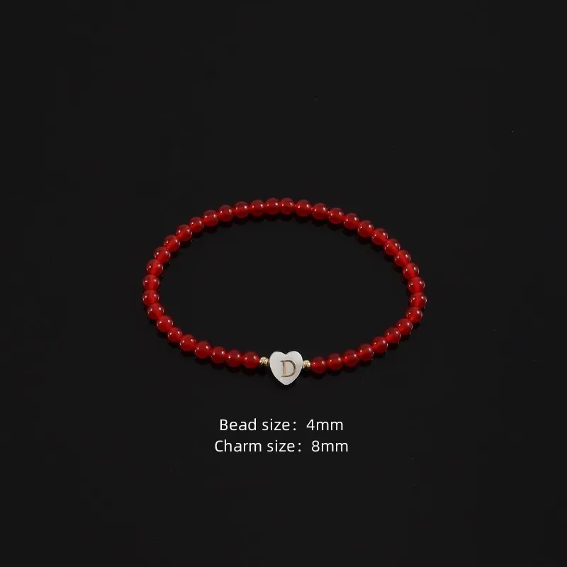 Bracelets De Charme Classique Coeur Forme AZ Lettre Initiale Femmes  Bracelet Tempérament 4mm Pierre Fait Main Pour Bijoux Cadeau 230821 Du 8,12  €