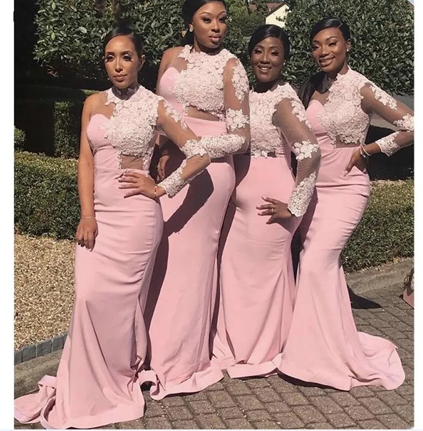 Long sleeve wedding party dresses best sale