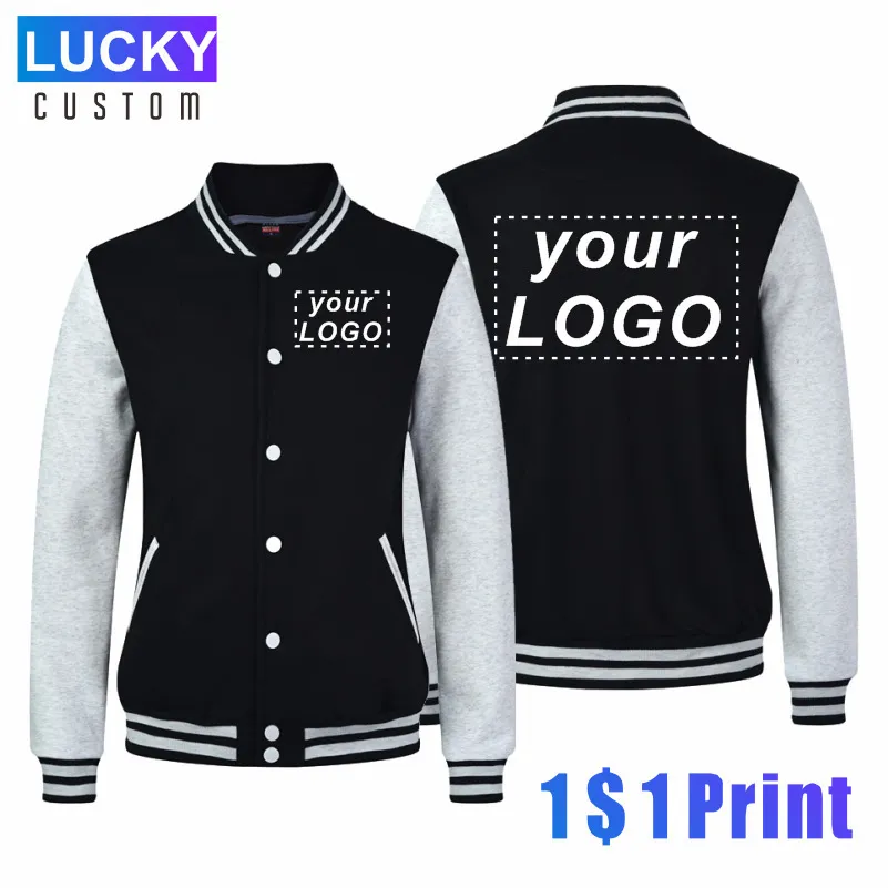 Winter Warm Men s Baseball Uniforms Embroidery Custom Printing Jackets All match Plus Velvet Coat 3XL