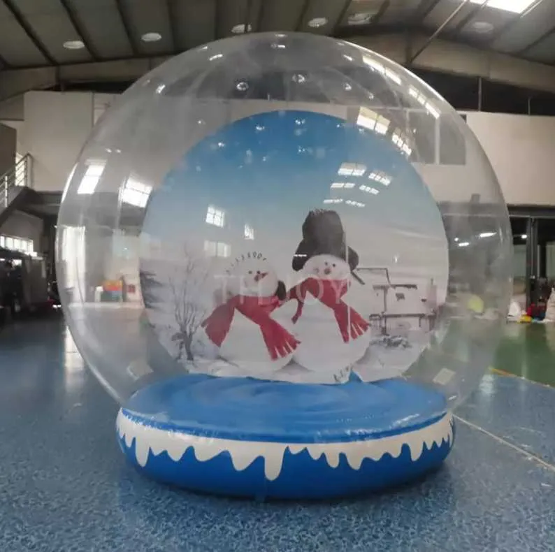 Attività all'aperto 3M 10 piedi Big Clear Dome Tenda per decorazioni per feste di Natale Globe di neve gonfiabile personalizzato