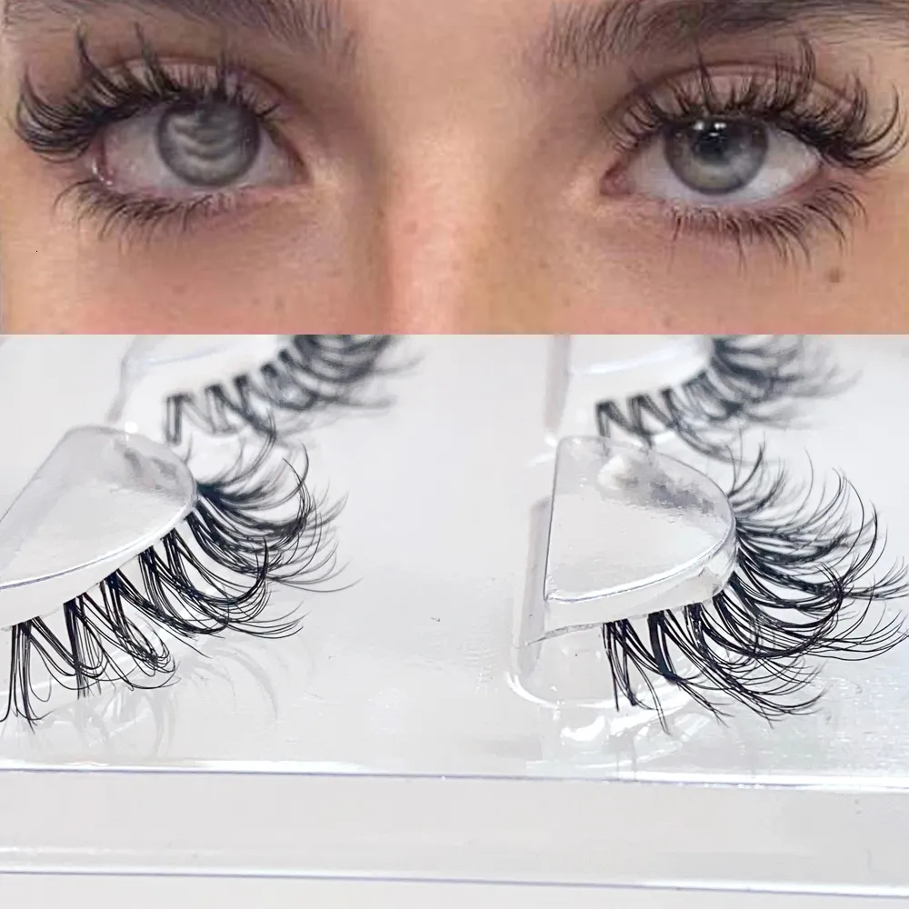 False Eyelashes 3Pairs Mink Lashes 3D Invisible Band Natural Black Eyelash Full Strip cilios posticos Reusable 230821