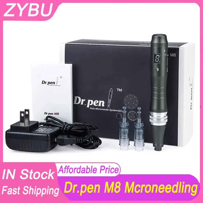 Dr Pen Ultima M8 Microneedling sem fio Derma Auto Microneedle Sistema Profissional Ferramenta de Cuidados da pele Kit de mesoterapia para face e corpo com micro agulhas