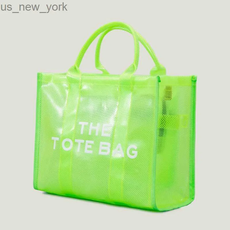 Totes 2023 Ny lyxmode PVC Tote Bag Famous Designer Transparent Jelly Tote stor kapacitet axel messenger väskor kvinnor handväska hkd230822