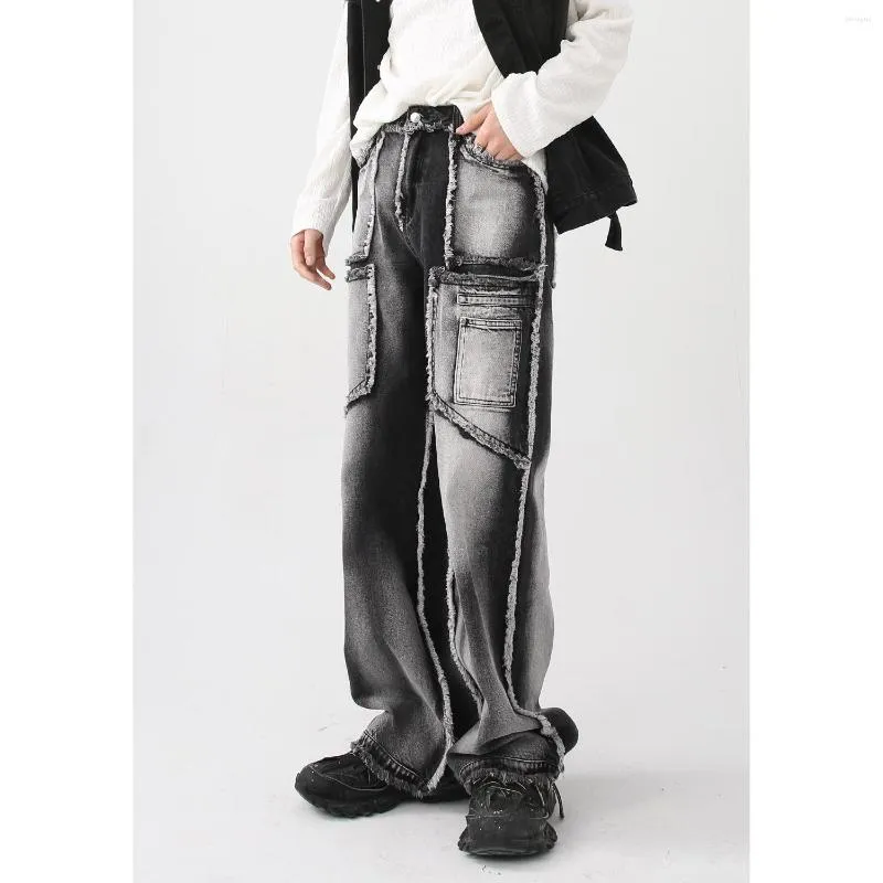 Herren Jeans Gothic Baggy 2023 Punk Y2k Streetwear Vintage 90er Frauen Weitbein Denim Cargo Hosen Männer Harajuku Grunge Hosen männlich
