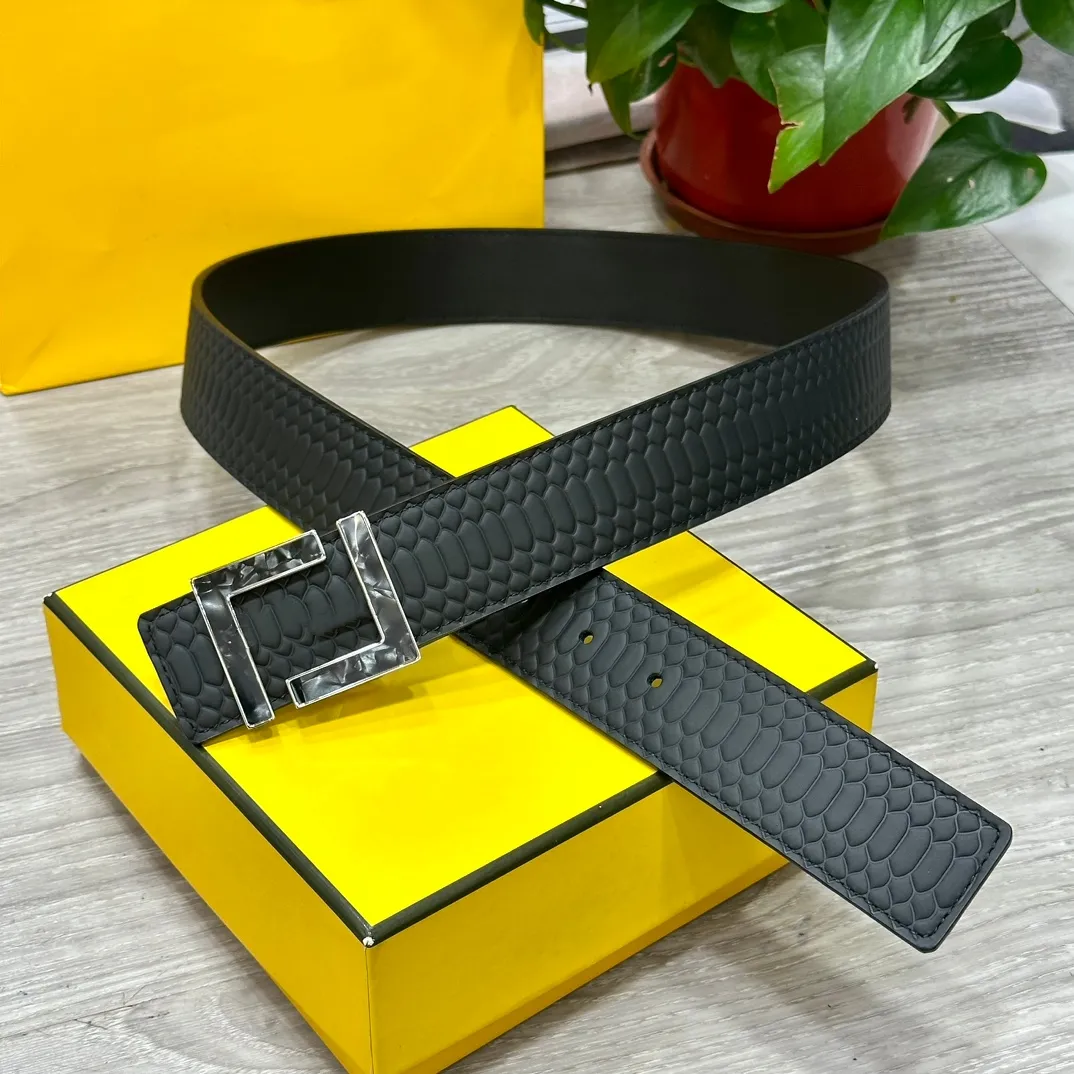 Fashion mirror quality designer belt men Genuine leather 4.0cm wide high-quality men's designer belts with box