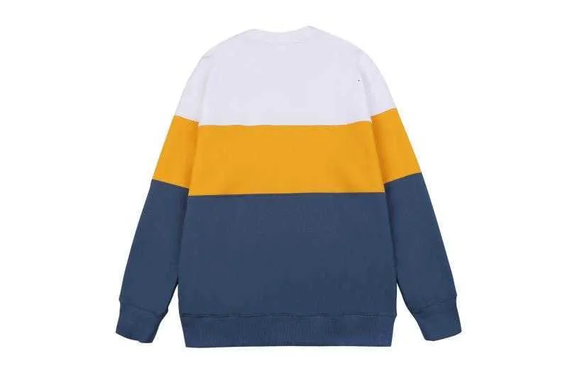 Autumn New Korean Style Personlig panel Kontrast Fashion Round Neck Pullover Tröja