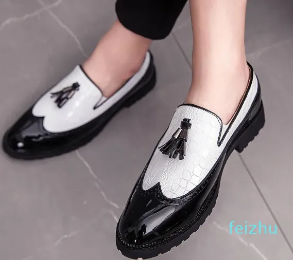 Stiefel Fashion Shoe Office -Schuhe für Männer atmungsaktive Leder -Laibers fahren Mokassins bequeme Ausrutscher auf drei Farbe