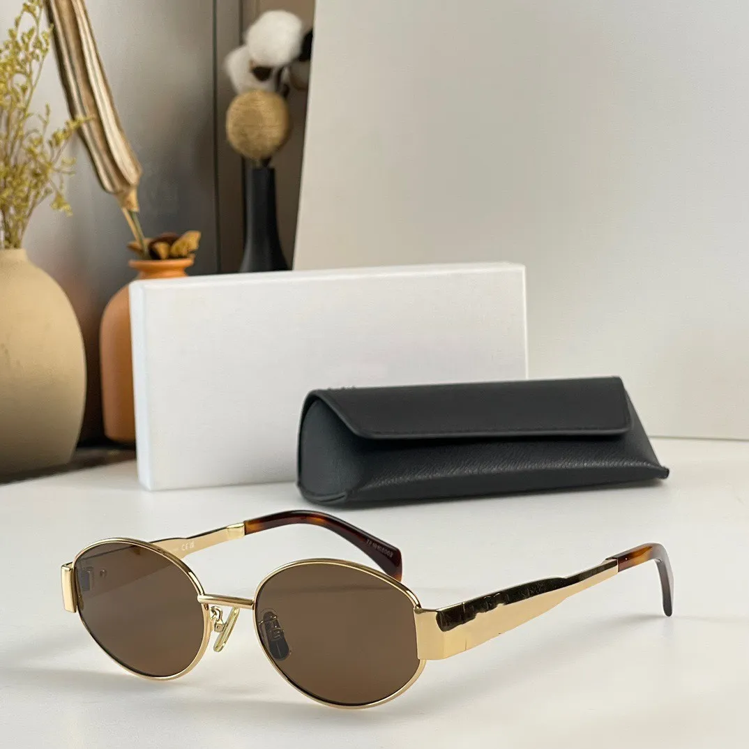 Óculos de sol da moda para mulheres homens iguais ao lisa de designer de lisa praia praia pequeno sunnies metal moldura cheia com caixa de presente