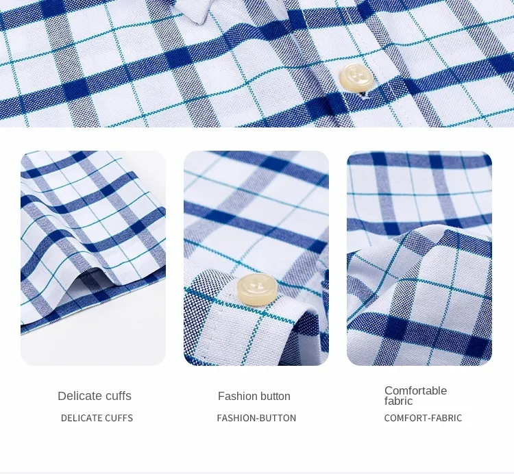 2023 Mens Pure Cotton Oxford Casual Shirt With Square Collar 2023 Mens Pure Cotton Oxford Casual Shirt With Square Collar