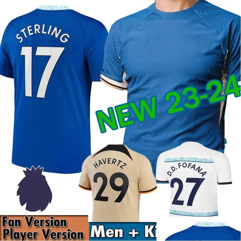 Экипировка для йоги 23 24 Cfc Nkunku Футбольные майки N.Jackson Kids Kit Player Версия 2023 2024 Энцо Писич Стерлинг Джеймс Койбали Azpilicuet Dhle5