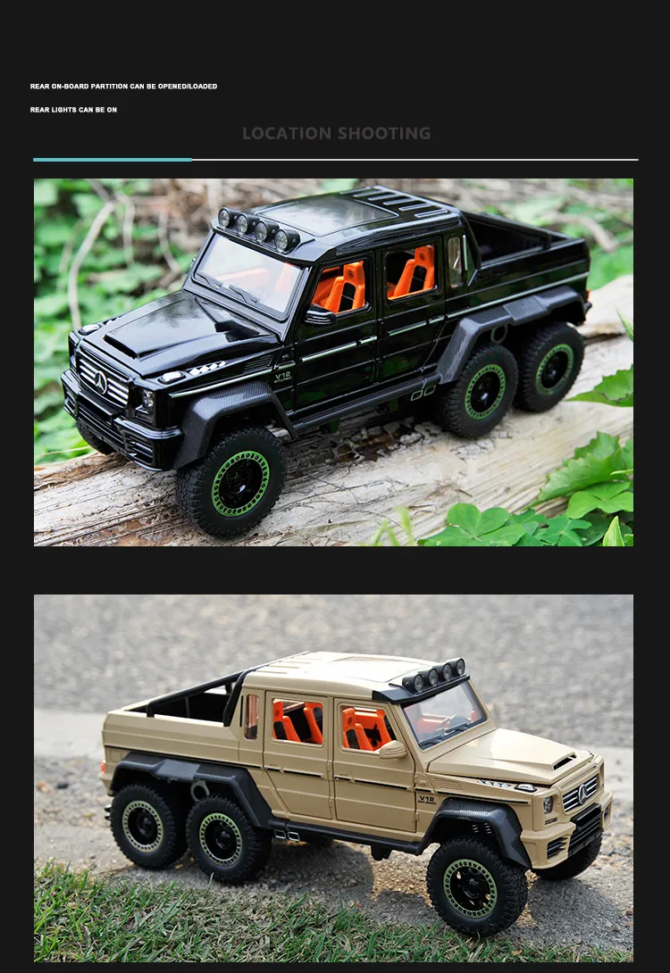 Diecast Model 1:20 G65 G63 6 6 Big Tire Alloy Car Off Road Diecast Model 1:20 G65 G63 6 6 Big Tire Alloy Car Off Road