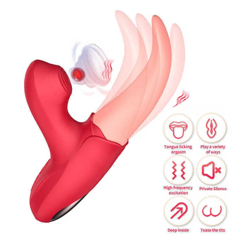 Massager Trådlös tunga slickar vibrator G Spot Clitoral Stimulator Mini CLIT FÖR KVINNA NIPLE SUCKER KVINNA Masturbator