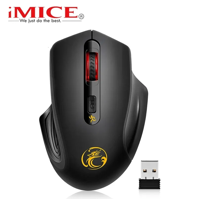 Мыши Imice беспроводной мышиной компьютер Mouse Mause Ergonomic 24G USB Silent Optical 2000DPI для ноутбука ПК 230821