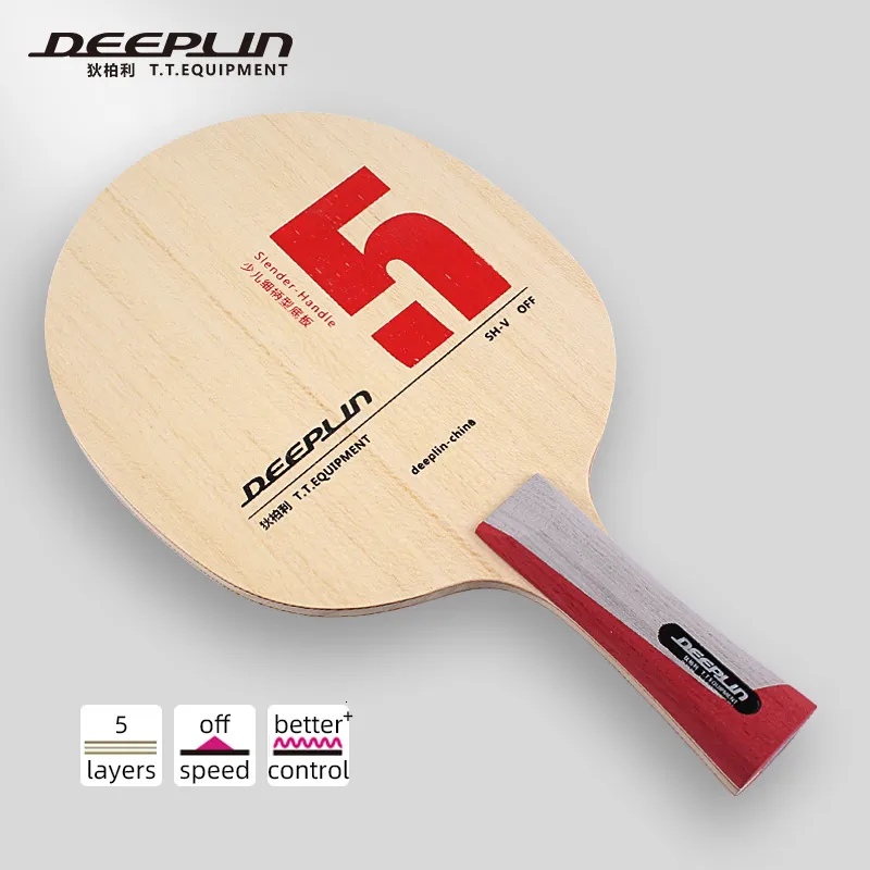 Tabel Tennis Raquets Original Deeplin Children's Thin Handle Professional Blade Offensief Racket Hight Quality 230821