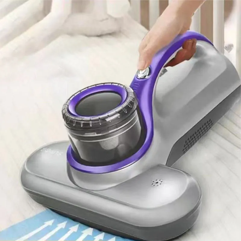 Hushållens elektriska kvalsterborttagare handhållen liten dammsugare med högt sug för att ta bort kvalster på sängen