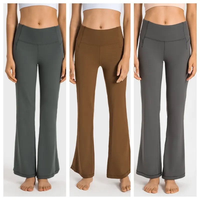 Domens Yoga Spodnie Slim Fit Otwórz przednie spodnie Ustaw wysokie elastyczne nagie kolor pełny zestaw spodni dla kobiet jesień i zimowy nowy styl