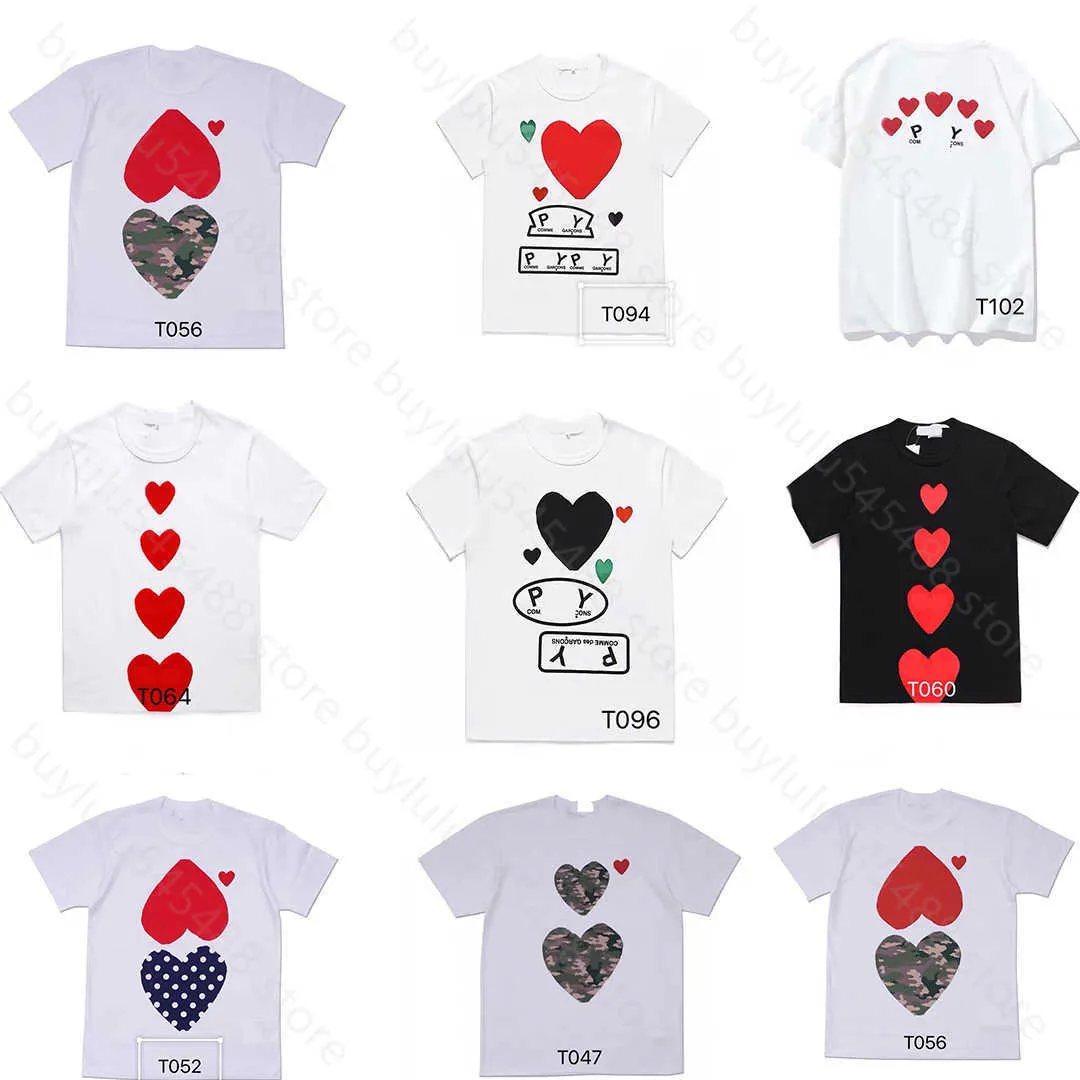 Totx Camisetas para hombre Jugar Camisas de diseñador Marca Pequeña Insignia de corazón rojo Top informal Ropa de polo Alta calidad Venta al por mayor Barato