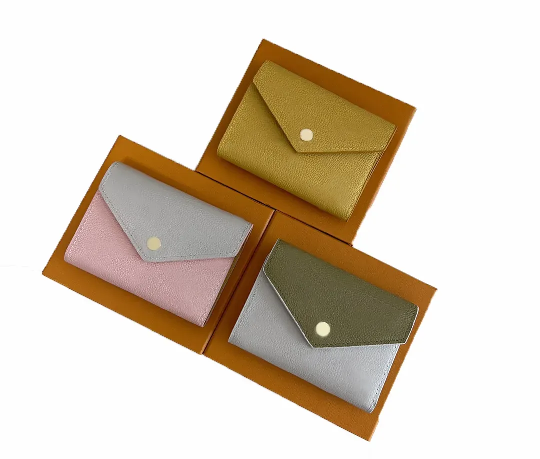 Cüzdan lüks Victorine cüzdanlar kabartmalı çiçek mektupları empreinte kısa kredi kartı sahipleri bayanlar moda para debriyaj çantaları kutu yüksek nitelikli