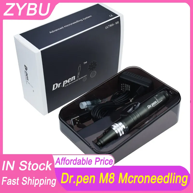 Hot sell dr pen M8-W 6 speed wireless MTS microneedle derma pen manufacturer micro needling meso therapy system Skin Care Tool Dermapen cartridges