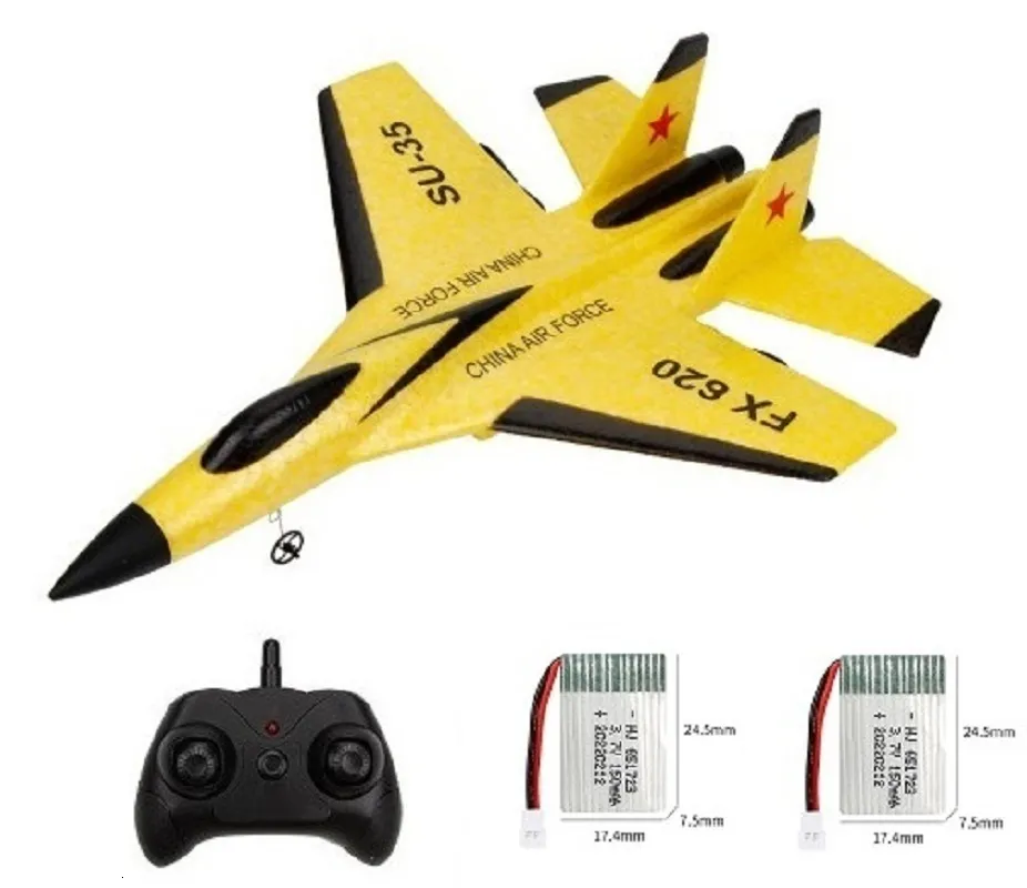 ElectricRC Aircraft SU-35 RC Glider Plan 2.4G Fjärrkontroll Drones Airplan Model RTF UAV Xmas Children Gift Monterade Flying Toys 230821