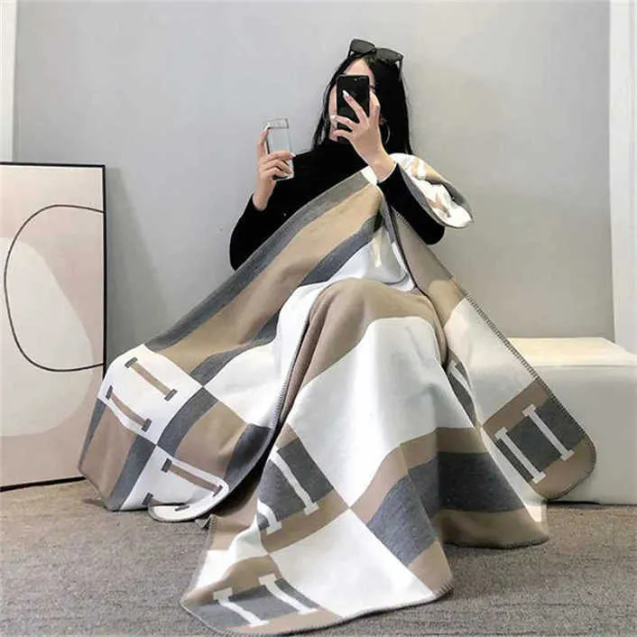 Filtar designer kashmirbrev hem resor kast sommar luftkonditionering filt strand filt handduk kvinnor mjuk sjal 140 175 cm
