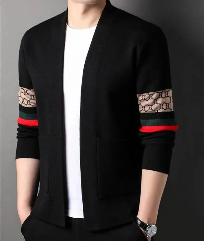 Save Big on Bulk Long Cardigan Sweaters For Men Men's Sweaters Long Sleeve  Designer Brand Luxury Fashion Knitted Cardigan Sweater Casual Trendy Coats 