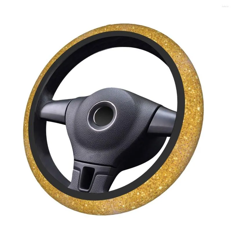 Gold glitter 2024 steering wheel cover