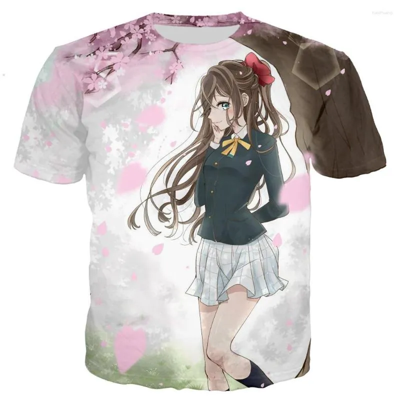 Męskie koszule uwielbiają na żywo koszulki anime kawaii dziewczęta 3d druk streetwear mężczyźni kobiety swobodne mody duże koszulę dla dzieci topy ubrania