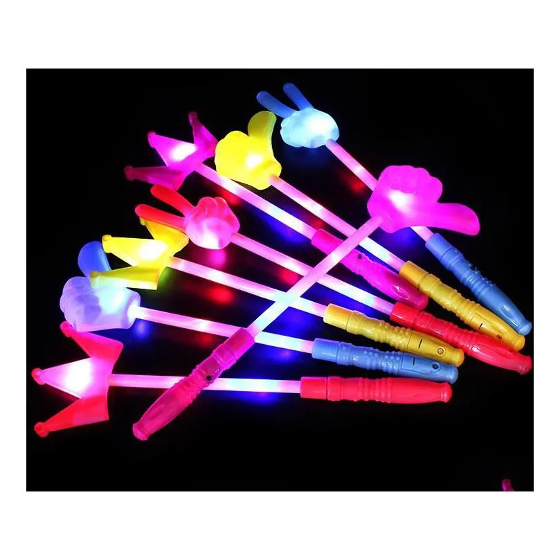 Party Favor Magical Crown Glow Wand - Led Light Up Stick With Star Gesture For Parties Weddings Concerts Raves Favors Drop Delivery Dhzse