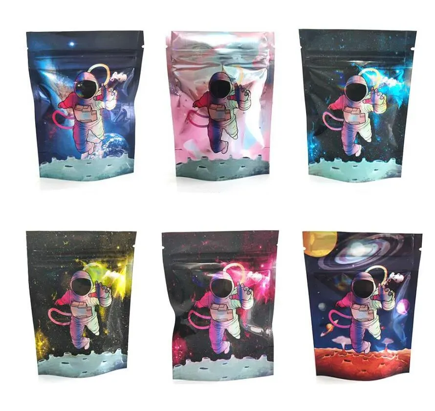 wholesale Space Mylar Bags Pouch 3.5g Packing Stand Up Pouches Zipper Resealable packaging bag