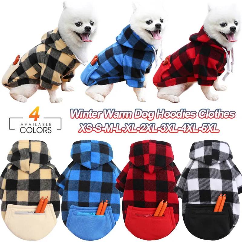 Chien Vêtements Hiver Chaud Chien Vêtements Doux Laine Chien Hoodies Tenue Pour Petits Chiens Chihuahua Carlin Chandail Vêtements Chiot Chat Manteau Veste 230821