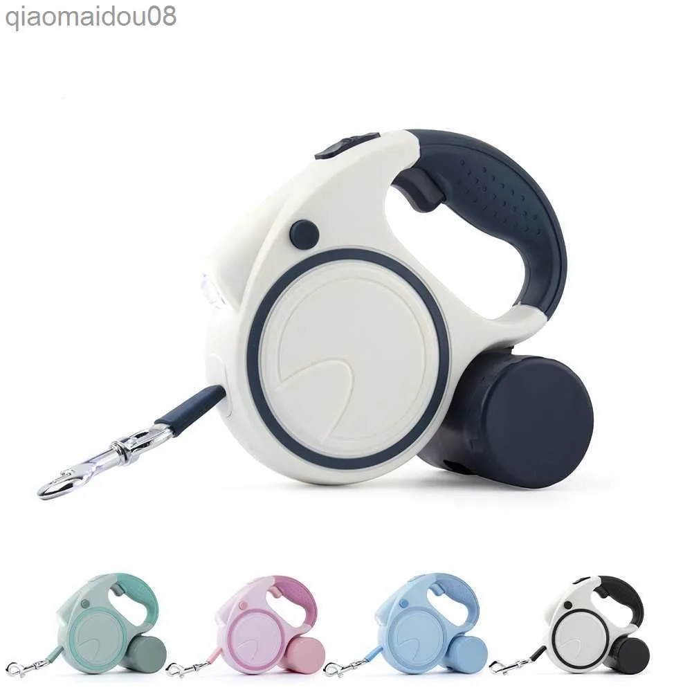 Dog Collars Leashes Dog Leash With Led Lights And Garbage Bag