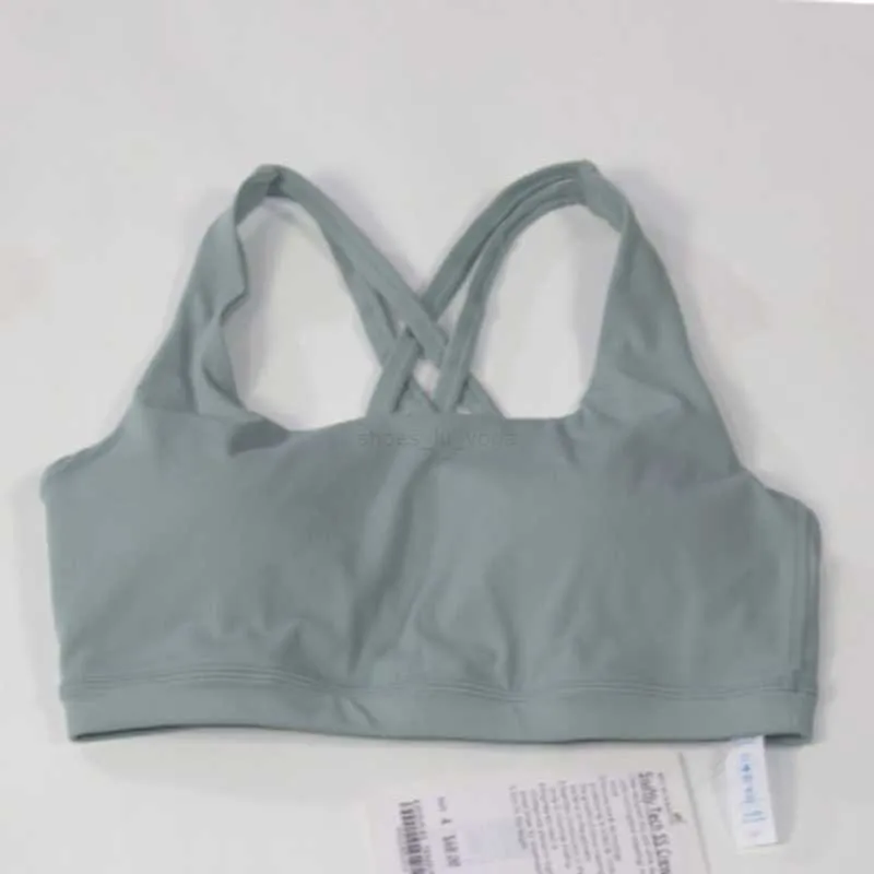 LL Yoga Women's Fitness Yoga Bragym Gymタンクトップバターソフトクロスバックヨガベストアスレチックハイインパクトブラシエールと女性用のチェストパッド