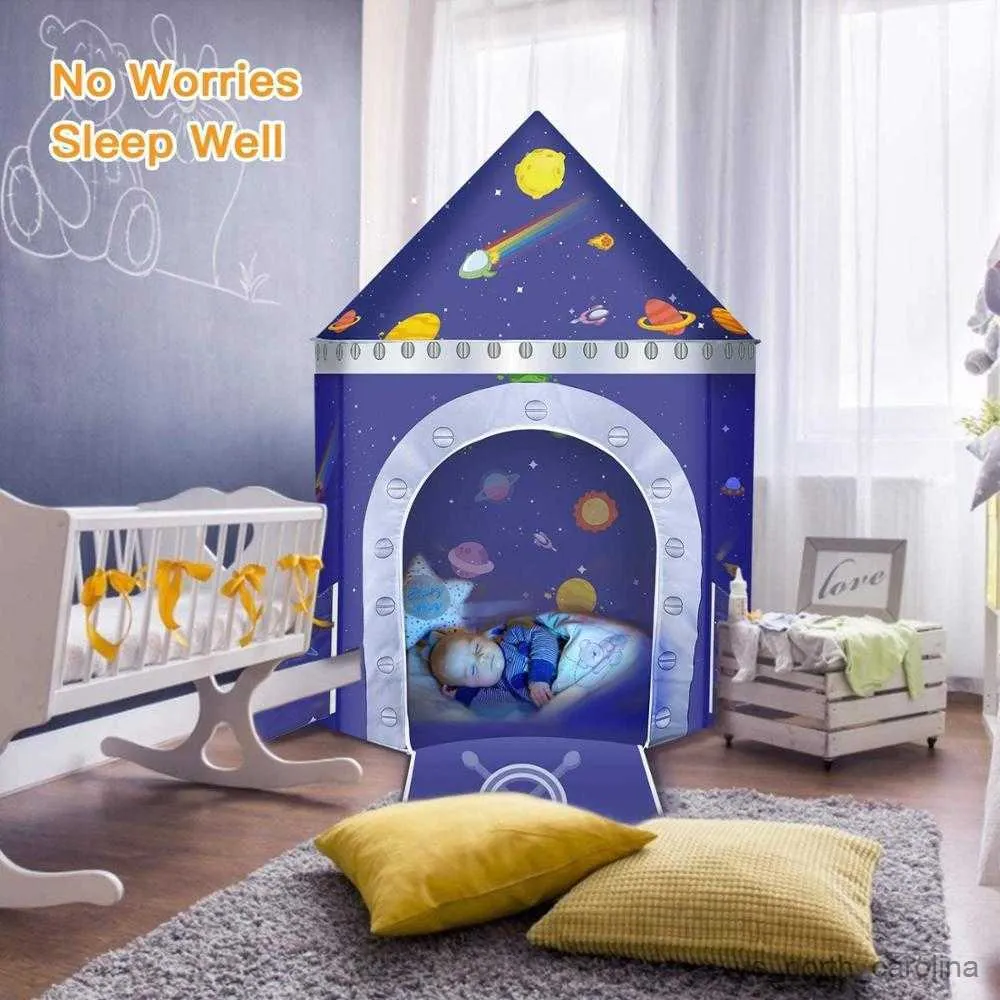 Toy Tents Kids Play tent indoor Boy Rocket play house Girl toy house room baby castle home baby gifts R230830