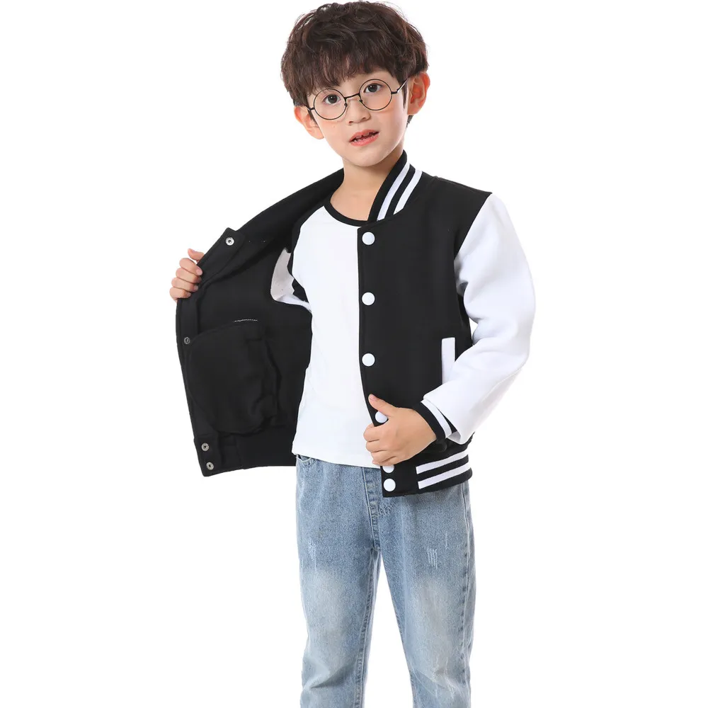 Vestes pour hommes Enfants Baseball Varsity Enfants Garçons Filles Cardigan Casual Sweatshirts Sportswear Manteau Outfit Printemps Automne 230822