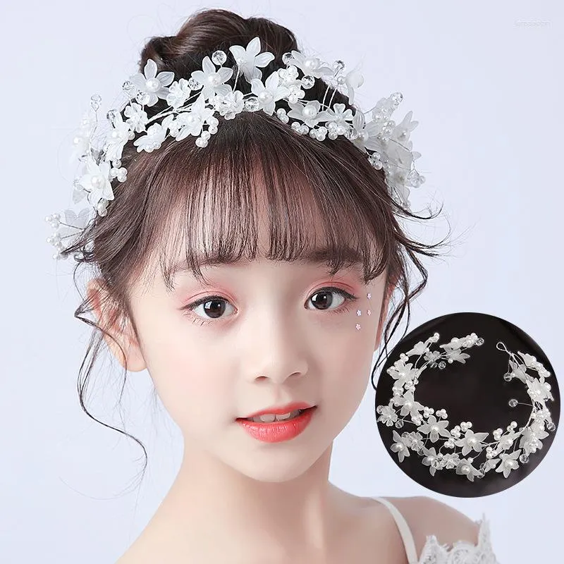 Pinzas para el cabello Tiara para niños Diadema Flor dulce Princesa Vestido de niña Accesorios