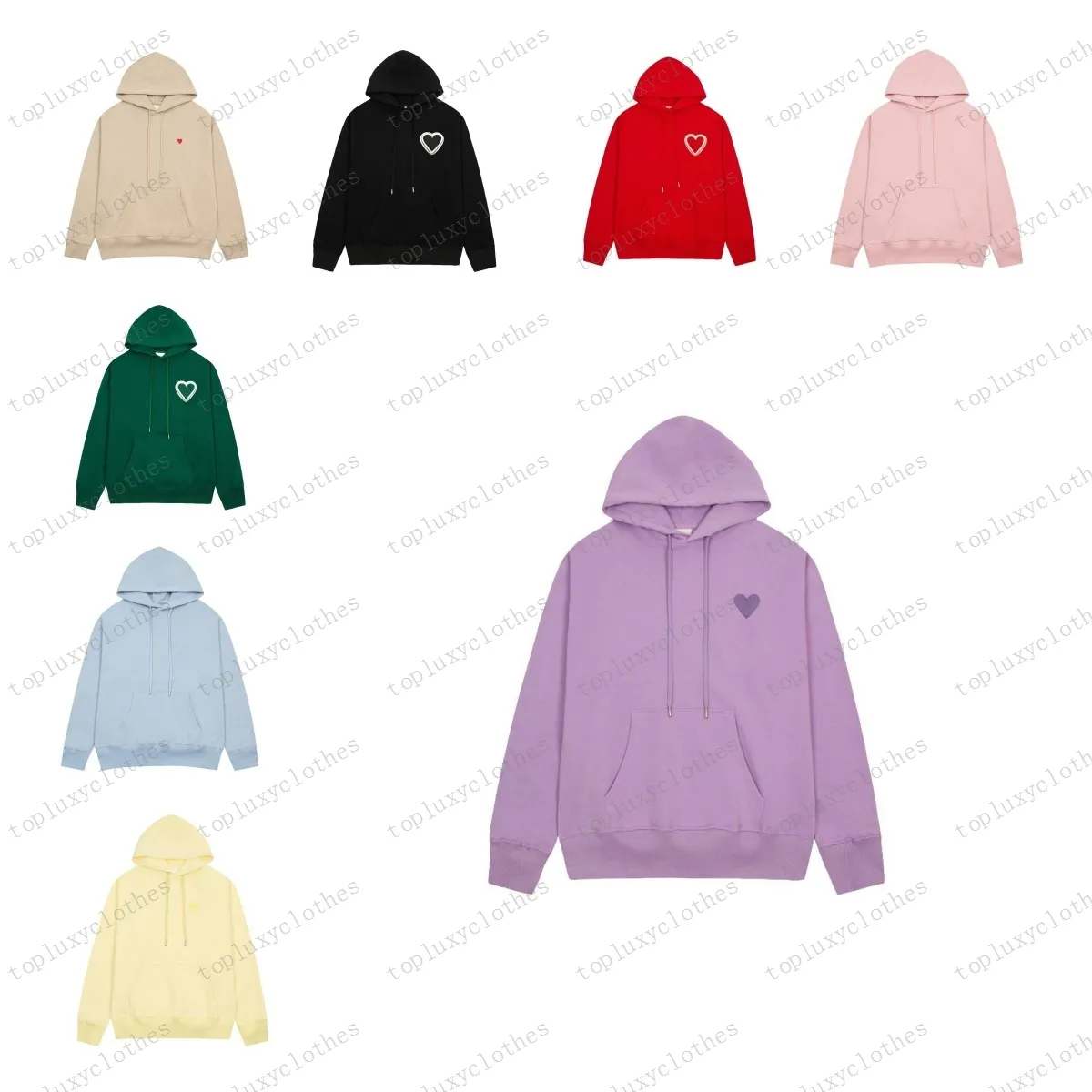 Mode nya hoodie män och kvinnor designer hoodie mode märke tröja broderad röd kärlek vinter runda hals kvinnors par tröja hoodie