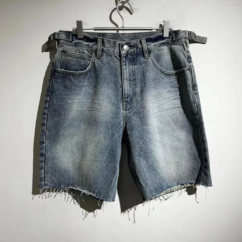 Heren shorts topkwaliteit high street vintage denim casual veelzijdige broek y2k streetwear zweetbroek basketbal kleding