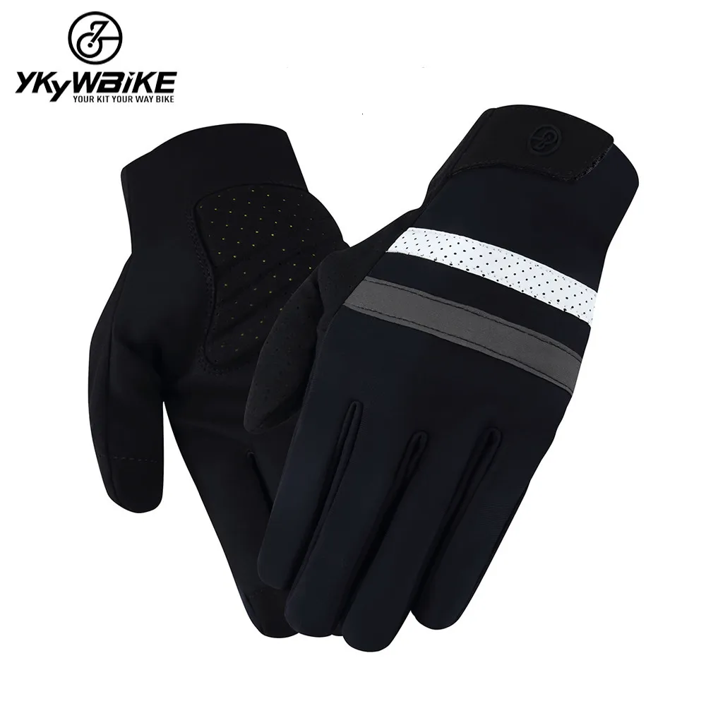 Sports Gloves Ykywbike Winter Cycling Bicycle Windproof Waterproof Thermal Warm Fleece Mtb Long Distance 230821