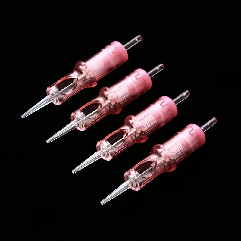 タトゥーニードル20pcsbox Quality Pink Viper PMU Sharp durable Consionant Long Tip Tattoo Needles Permanent Makeup Cartridge 230821